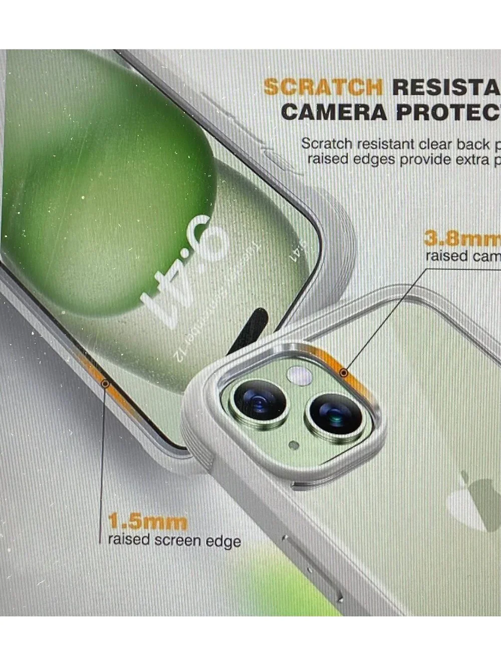 Diaclara Case for iPhone 15 White/Clear